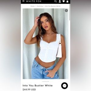 Brand new White Fox Boutique Into You Bustier White Top